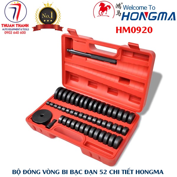 Bộ đóng vòng bi bộ ép vòng bi 52 chi tiết bằng thép HONGMA HM0920