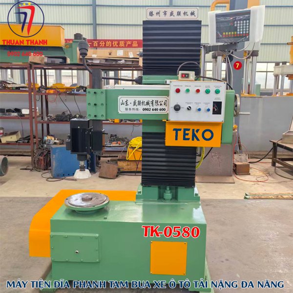 Máy láng đĩa phanh tang bua xe ô tô tải nặng trục đứng có thể mài được bánh đà mâm ép TEKO TK-0580